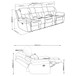 Divine - 5 Piece Power Reclining Home Theater Seating Set With Memory Foam Cushions And Storage Consoles