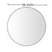 Wall Circular Framed Vanity Mirror For Bathroom, Living Room Decor - Black