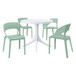 4 Piece Set Of Modern Designed Single Chairs With Round Table