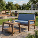 2 Piece Outdoor Conversation Set (Loveseat & Coffee Table With Water-Resistant Cushions)