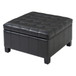 Square Tufted Indoor Ottoman With Lift-Top Storage