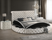 Brigitte Upholstered Bed in Ivory 5202IV by Crown Mark
