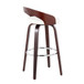 Grotto - Barstool With Swivel (Set of 2) - Cherry With White Faux Leather