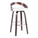 Grotto - Barstool With Swivel (Set of 2) - Cherry With White Faux Leather