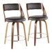 Cecina - Counter Stool With Swivel (Set of 2) - Walnut And Brown Faux Leather