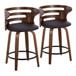 Cosi - Counter Stool Set With Walnut Wood Frame