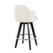 Ahoy - Counter Stool - Wood Legs And Round Metal Footrest Fabric Seat (Set of 2)