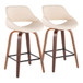 Fabrizzi - Counter Stool With Square Footrest (Set of 2)