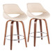 Fabrizzi - Fixed-Height Counter Stool - Round Footrest (Set of 2)