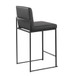 Fuji - High Back Counter Stool - Black Legs