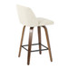 Tintori - Counter Stool (Set of 2) - Walnut Wood And Square Footrest