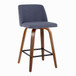 Tintori - Counter Stool (Set of 2) - Walnut Wood And Square Footrest