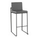 Fuji - High Back Barstool - Black Steel Legs