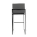 Fuji - High Back Barstool - Black Steel Legs