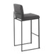 Fuji - High Back Barstool - Black Steel Legs
