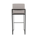Fuji - High Back Barstool - Black Steel Legs