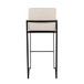 Fuji - High Back Barstool - Black Steel Legs