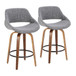 Fabrizzi - Counter Stool - Walnut Legs (Set of 2)