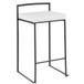 Fuji - Stackable Counter Stool With Cushion - Black Metal