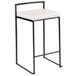 Fuji - Stackable Counter Stool With Cushion - Black Metal