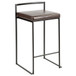 Fuji - Stackable Counter Stool With Cushion - Black Metal