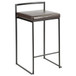 Fuji - Stackable Counter Stool With Cushion - Black Metal