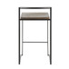 Fuji - Stackable Counter Stool With Cushion - Black Metal