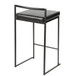 Fuji - Stackable Counter Stool With Cushion - Black Metal