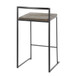 Fuji - Stackable Counter Stool With Cushion - Black Metal