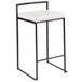 Fuji - Stackable Counter Stool With Cushion - Black Metal