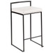 Fuji - Stackable Counter Stool With Cushion - Black Metal