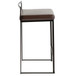 Fuji - Stackable Counter Stool With Cushion - Black Metal