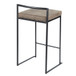 Fuji - Stackable Counter Stool With Cushion - Black Metal