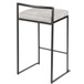 Fuji - Stackable Counter Stool With Cushion - Black Metal
