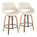 Fabrizzi - Counter Stool - Walnut Round Base (Set of 2)