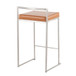 Fuji - Counter Stool Steel With Cushion - Stainless Steel