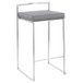 Fuji - Counter Stool Steel With Cushion - Stainless Steel