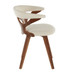 Gardenia - Dining / Accent Chair With Swivel - Walnut And Cream Fabric