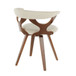 Gardenia - Dining / Accent Chair With Swivel - Walnut And Cream Fabric