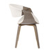Curvo - Dining / Accent Chair - Light Gray Wood And White Faux Leather