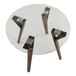 Folia - Round Dinette Table - Walnut Wood And Clear Glass