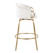 Claire - 26" Fixed-Height Counter Stool (Set of 2) - Beige And Gold