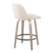 Toriano - 26" Fixed-Height Counter Stool (Set of 2) - Cream Noise And Light Gray