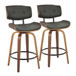 Lombardi - 26" Fixed-Height Counter Stool (Set of 2) - Black