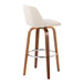 Toriano - 30" Fixed-Height Barstool (Set of 2) - Beige And Walnut