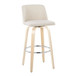 Toriano - 30" Fixed-Height Barstool (Set of 2) - Cream Noize