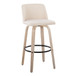 Toriano - 30" Fixed-Height Barstool (Set of 2) - Beige And Cream Noise