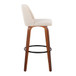 Toriano - 30" Fixed-Height Barstool (Set of 2) - Beige, Black And Walnut