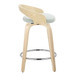 Grotto - Fixed-Height Swivel Counter Stool With Natural Wood (Set of 2)