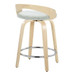 Grotto - Fixed-Height Swivel Counter Stool With Natural Wood (Set of 2)